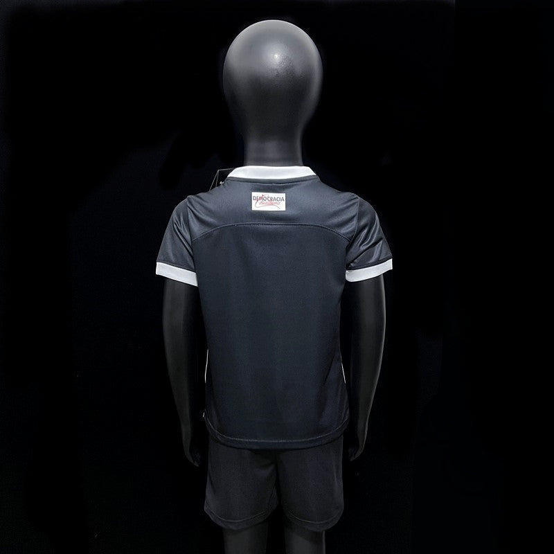 Kit Infantil Nike Corinthians 2 II - 23/24 -Preto