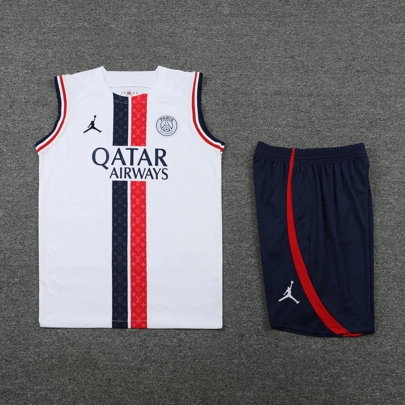 Conjunto Regata PSG 22/23 Jordan - Branco+Vermelho