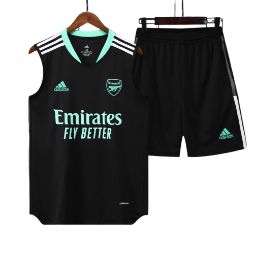 Conjunto Regata Arsenal Training 22/23 Adidas - Preto+Verde