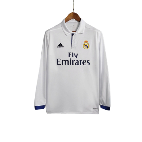 Camisa Real Madrid Adidas 2016/17 (Manga longa) Retrô- Branco