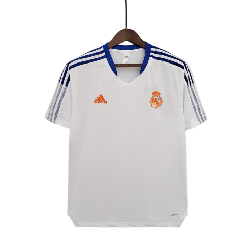 Camisa Adidas Real Madrid Treino 21/22 - Retrô Branca