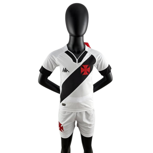 Kit Infantil Kappa Conjunto Vasco Away- 22/23 - Branco