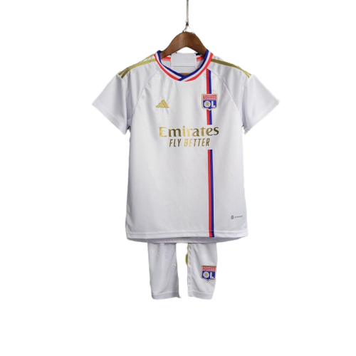 Kit Infantil Lyon Home 23/24 - Adidas - Branco