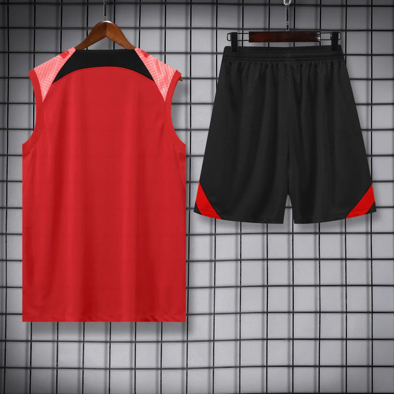 Conjunto Regata Liverpool Training 22/23 Nike - Preto+Vermelho