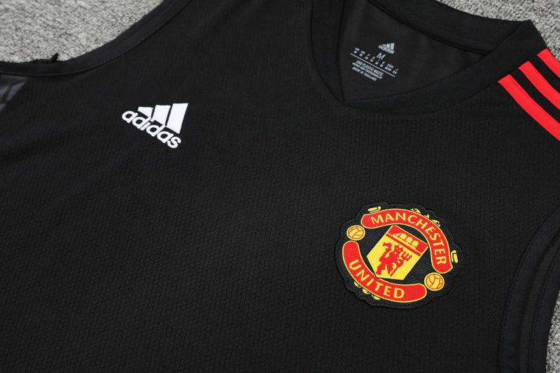 Conjunto Regata Manchester United 22/23 Adidas - Preto