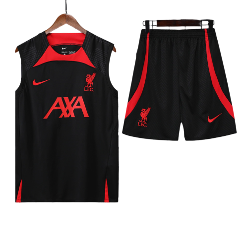 Conjunto Regata Liverpool Training 22/23 Nike - Preto+Vermelho