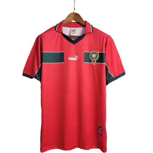 Camisa  Marrocos Home Puma 1998/99 Retrô- Vermelho