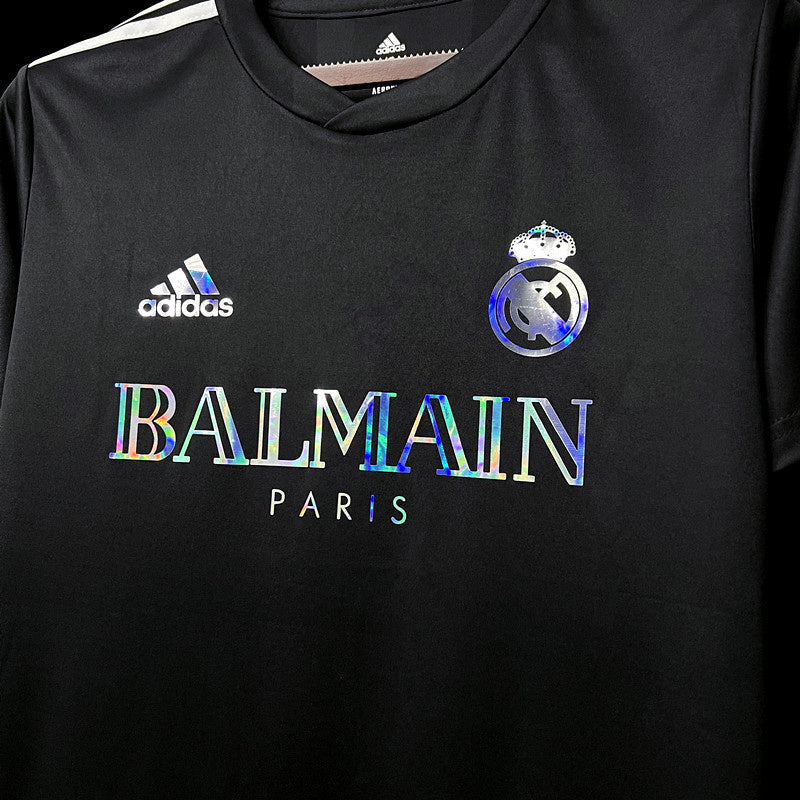 Camisa Adidas - Real Madrid x Balmain 2023/24 Refletiva- Preta