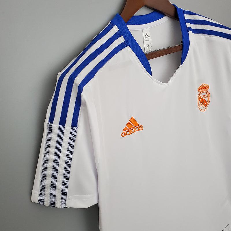 Camisa Adidas Real Madrid Treino 21/22 - Retrô Branca