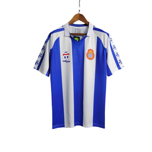 Camisa Espanha Home Adidas 1984/89 Retrô- Azul/Branco