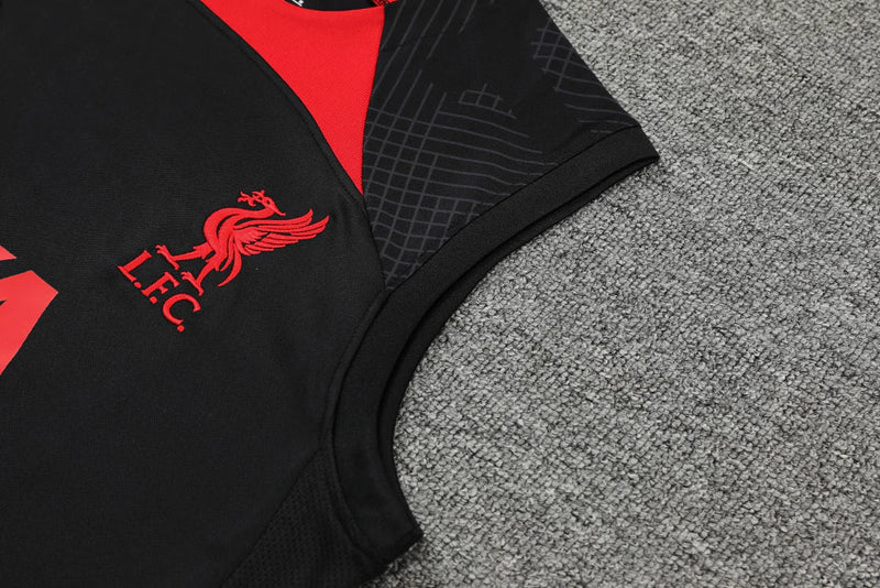 Conjunto Regata Liverpool Training 22/23 Nike - Preto+Vermelho