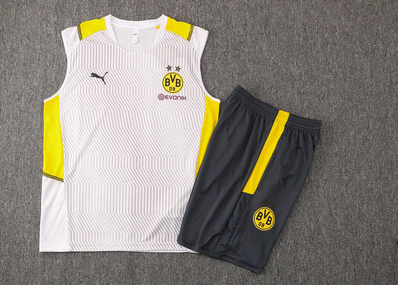 Conjunto Regata Borussia Dortmund - Branco+Cinza