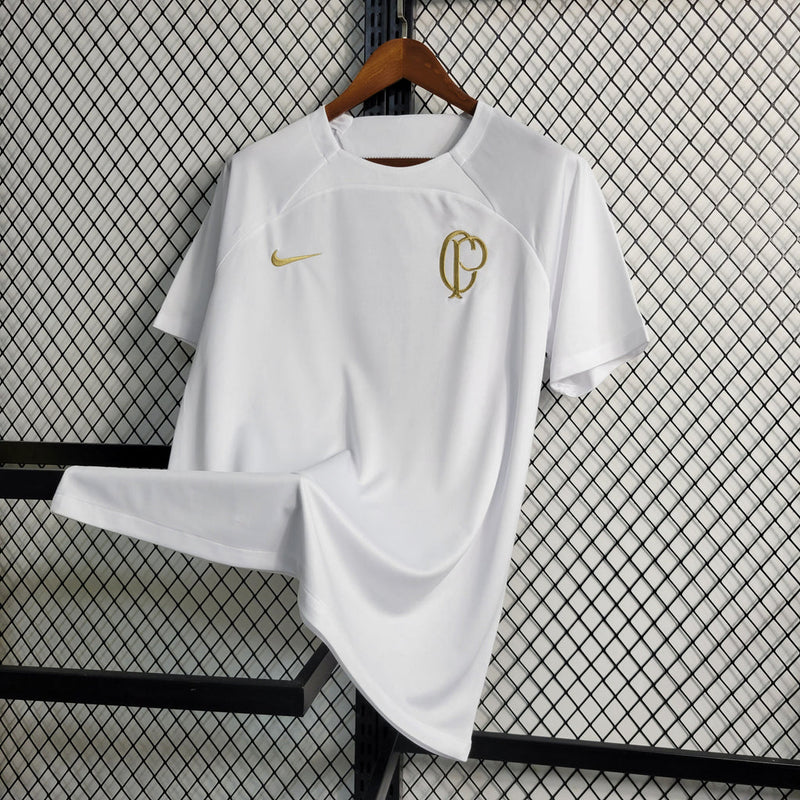 Camisa Nike Corinthians Treino 23/24 Torcedor Masculina - Branca