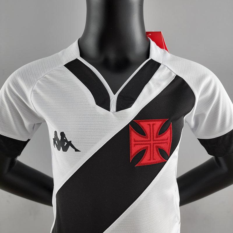 Kit Infantil Kappa Conjunto Vasco Away- 22/23 - Branco