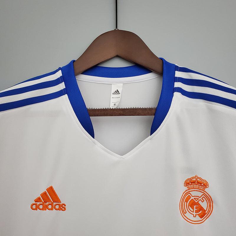 Camisa Adidas Real Madrid Treino 21/22 - Retrô Branca