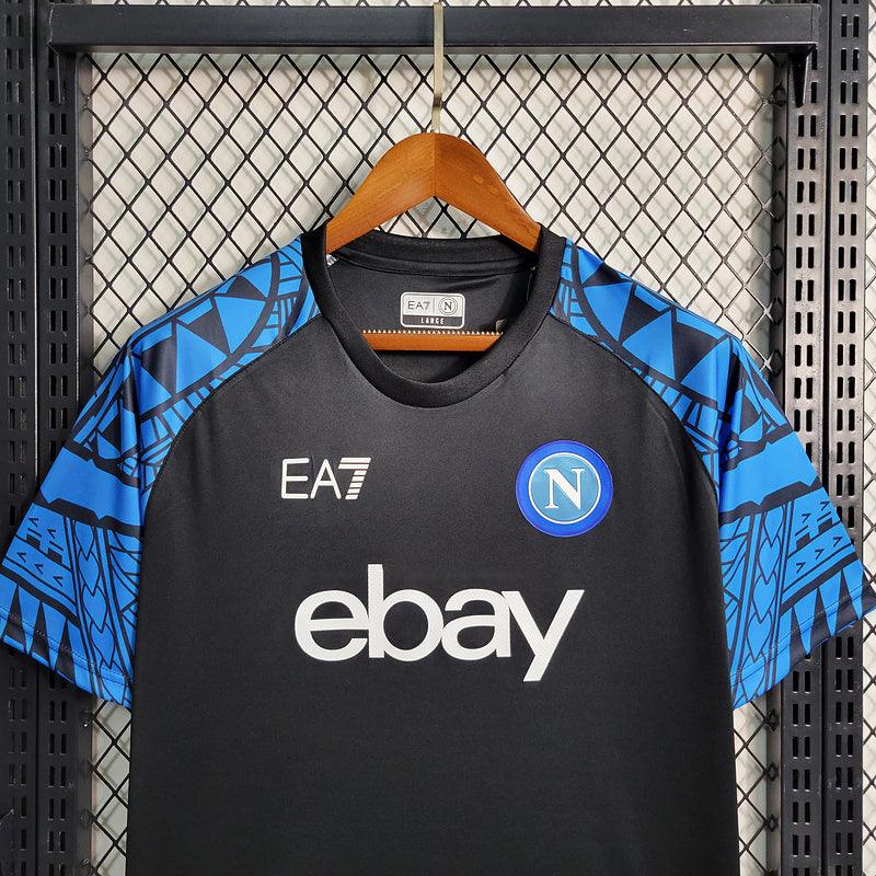 Camisa Napoli Treino EA7 2023/24- Preta