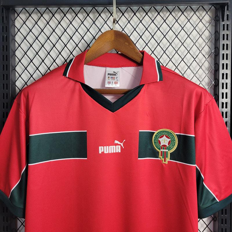 Camisa  Marrocos Home Puma 1998/99 Retrô- Vermelho