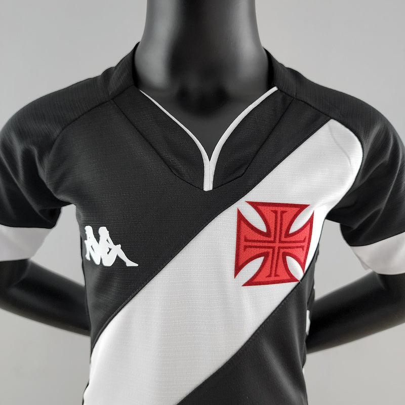 Kit Infantil Kappa Conjunto Vasco Home - 2022/23 - Preto