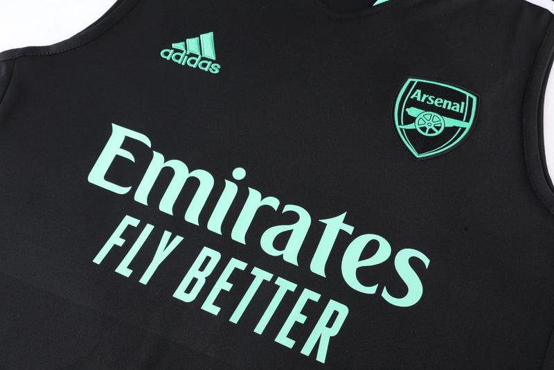 Conjunto Regata Arsenal Training 22/23 Adidas - Preto+Verde