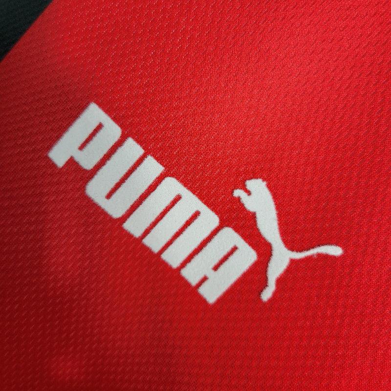 Camisa  Marrocos Home Puma 1998/99 Retrô- Vermelho