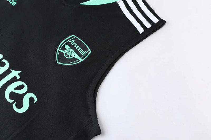 Conjunto Regata Arsenal Training 22/23 Adidas - Preto+Verde