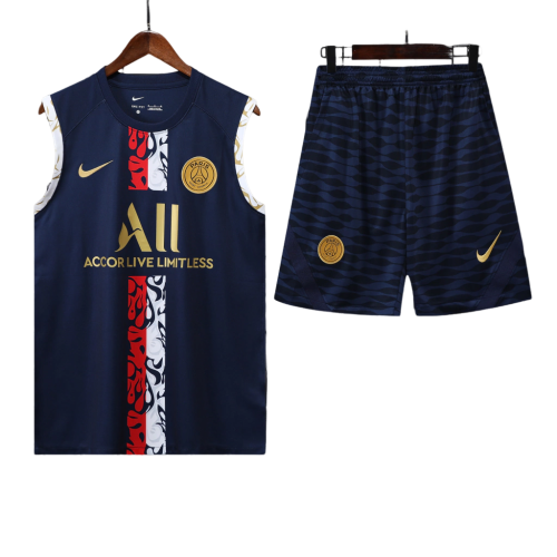 Conjunto Regata PSG 22/23 Nike - Azul + Dourado