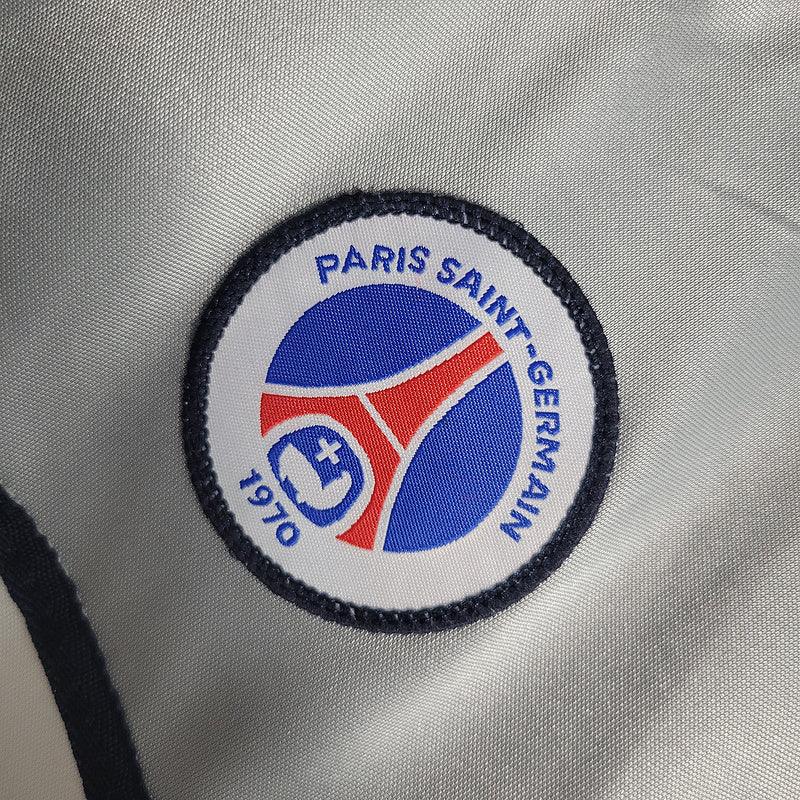 Camisa PSG Away Nike 2000/01 Retrô- Cinza/Branco