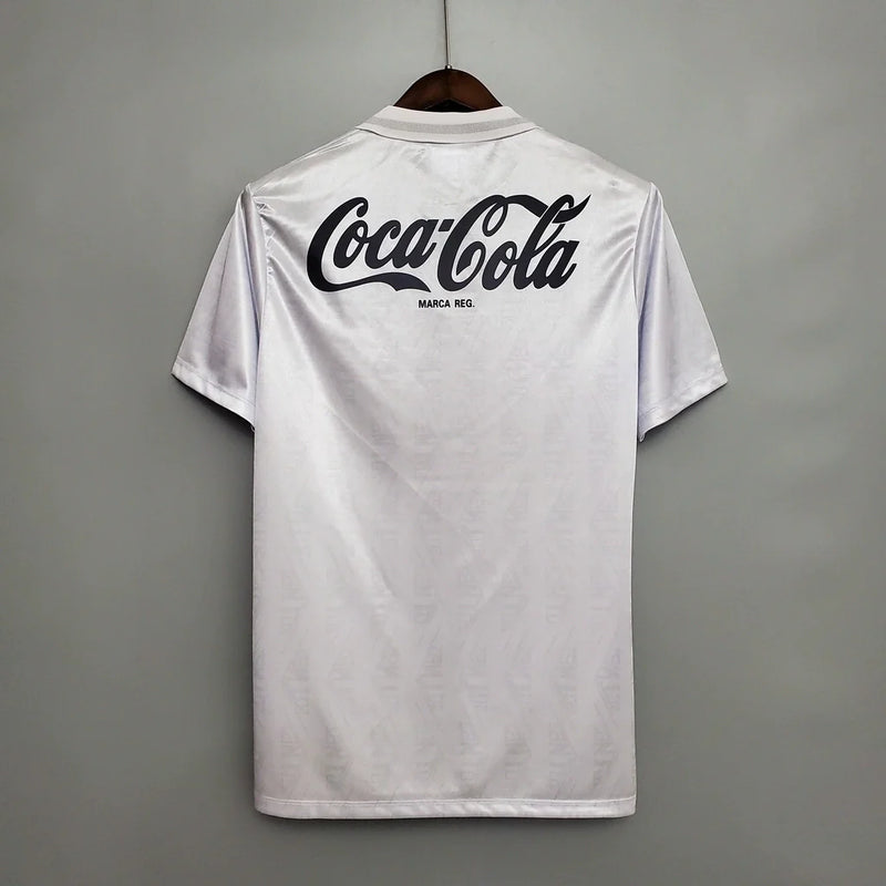 Camisa Santos I 1993 - Retrô Masculina Branca - Bi-mundial Coca Cola