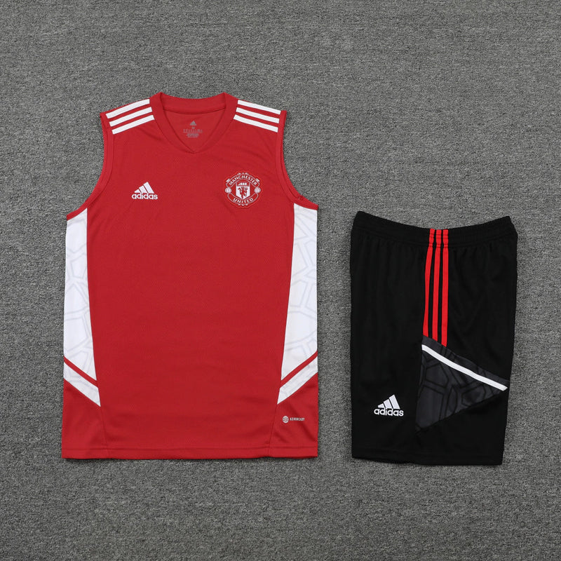 Conjunto Regata Manchester United 22/23 Adidas - Vermelho