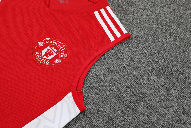 Conjunto Regata Manchester United 22/23 Adidas - Vermelho