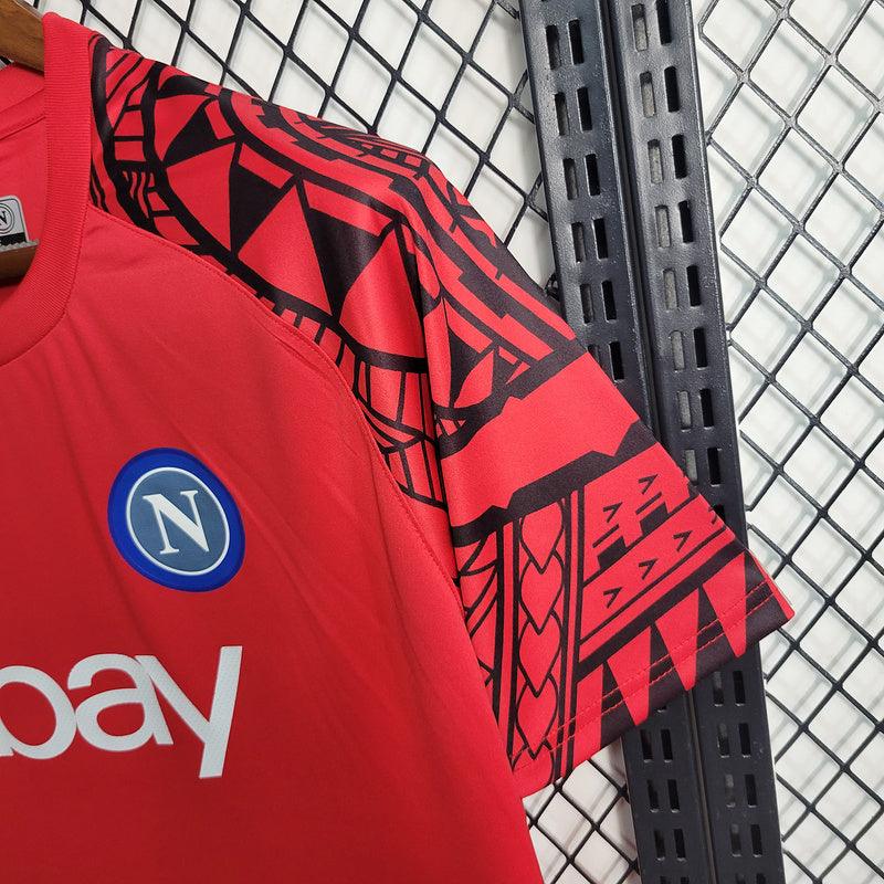 Camisa Napoli Treino  A7 2023/24- Vermelha