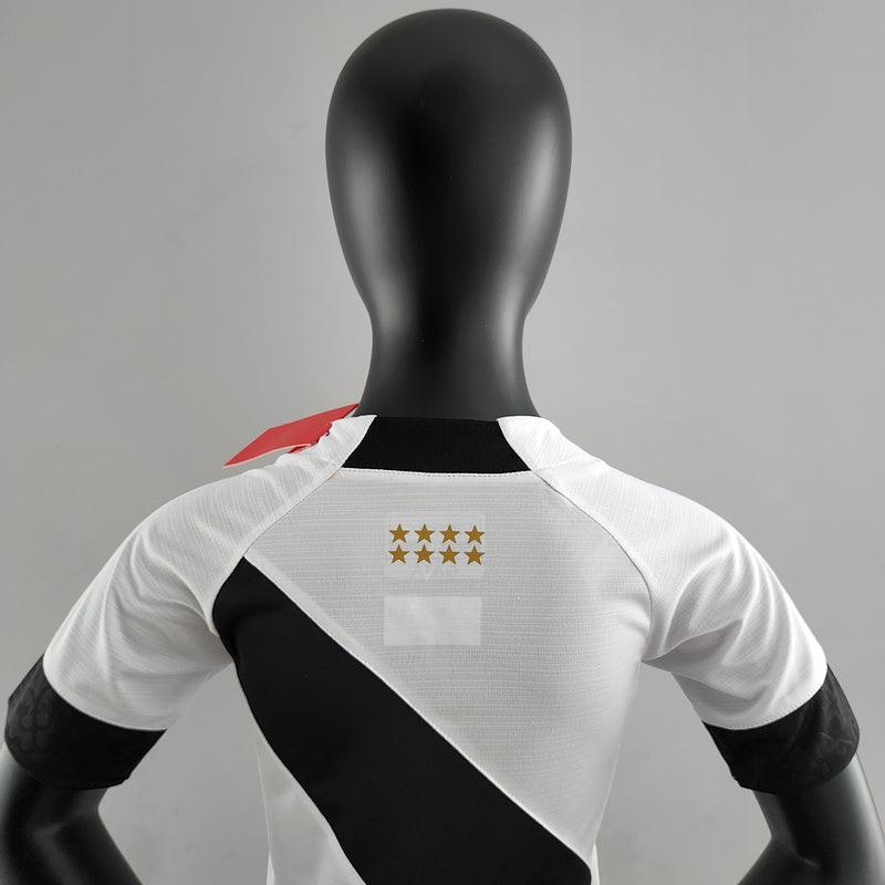 Kit Infantil Kappa Conjunto Vasco Away- 22/23 - Branco