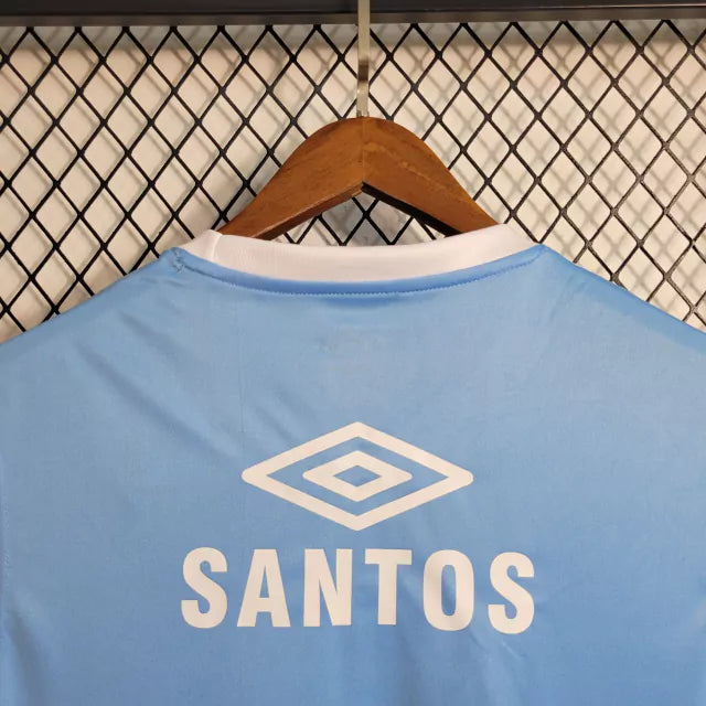 Camisa Santos Umbro Regata Treino 23/24 Torcedor Masculina - Azul e Branco