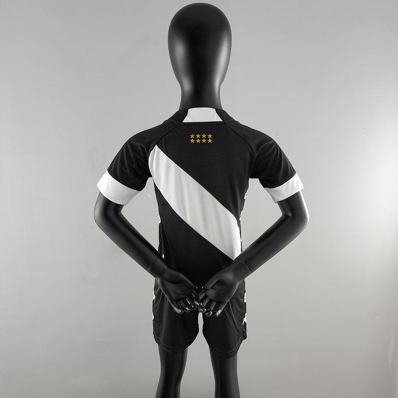 Kit Infantil Kappa Conjunto Vasco Home - 2022/23 - Preto