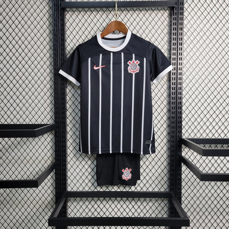 Kit Infantil Nike Corinthians II - 23/24 - Preto