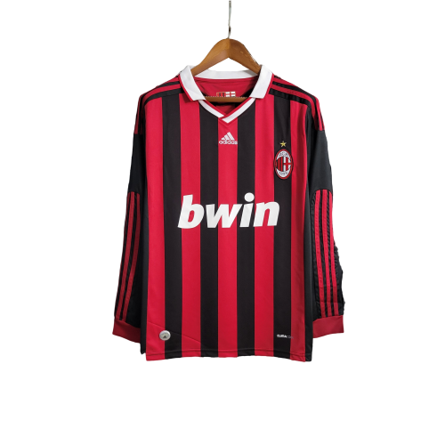 Camisa I Adidas Milan 2009/10 - Retrô Manga Longa