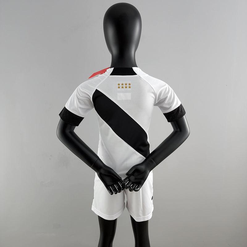 Kit Infantil Kappa Conjunto Vasco Away- 22/23 - Branco