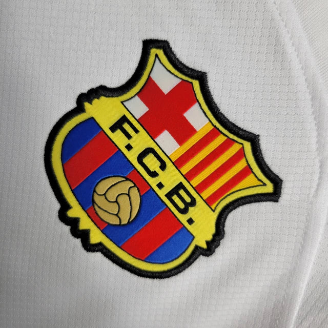 Camisa Barcelona Away 23/24 - Manga Longa- Torcedor Nike Masculina - Branco