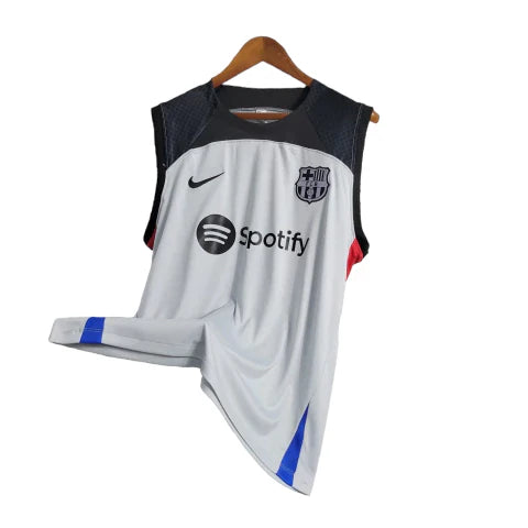 Camisa Barcelona Treino 23/24 - Regata - Torcedor Nike Masculina - Cinza