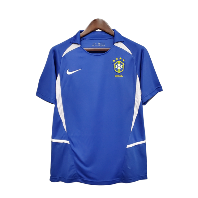 Camisa Retrô 2002 Seleção Brasileira II Nike Masculina - Azul