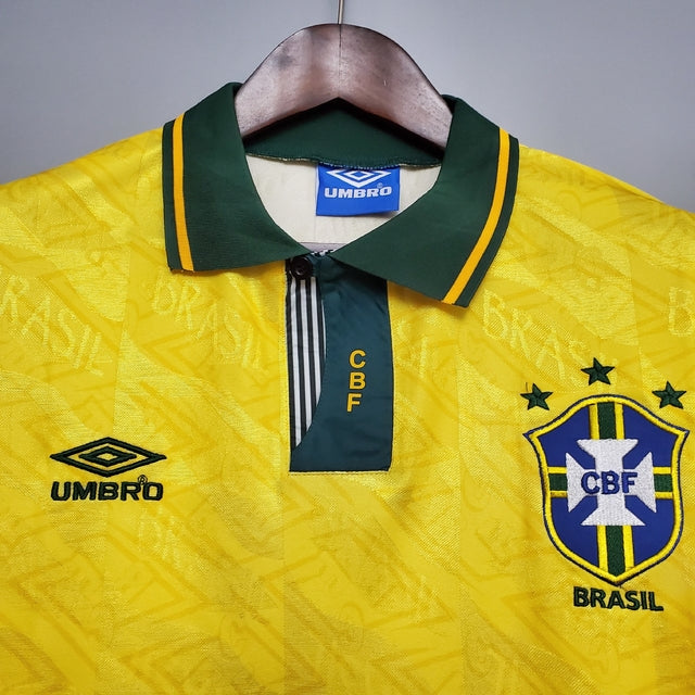 Camisa Retrô 91/93 Seleção Brasileira I Umbro Masculina - Amarela