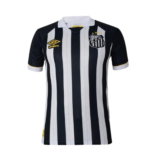 Camisa Santos Umbro II 23/24 Torcedor Masculina - Preto e Branco