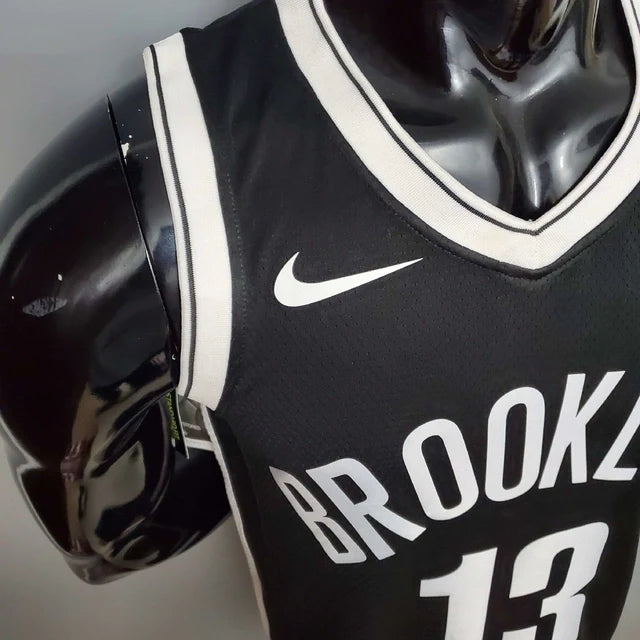 Camisa Regata Brooklyn Nets Preta e Branca - Nike - Masculina