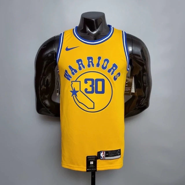 Camisa Regata Golden State Warriors Amarela e Azul - Nike - Masculina