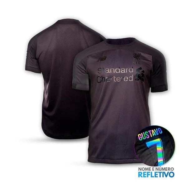 Camisa New Balace Liverpool Blackout 2019/20-Preta