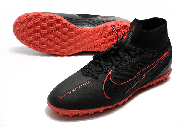 Chuteira de Campo Chuteira Society Nike Mercurial Superfly 7 Preto e Vermelho