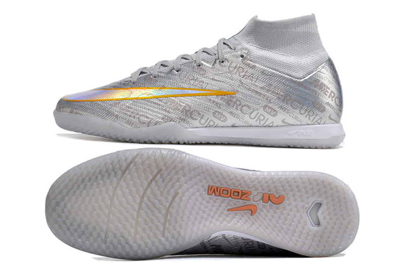 Chuteira futsal Nike Air Zoom Mercurial Superfly IX Elite IC- prata