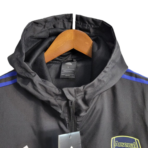 Jaqueta Corta-Vento Arsenal 23/24 Masculino Adidas - Preto