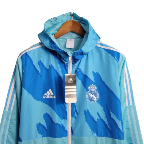 Jaqueta Corta-Vento Real Madrid 23/24 Masculino Adidas - Azul