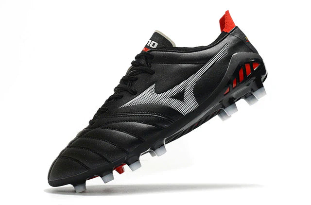 Chuteira de Campo Mizuno Morelia Neo Preto e Cinza